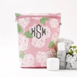 Monogrammed Ditty Bag 13 Monogrammed Ditty Bag -Fashion Clothing Store 034 pink hydrangea ditty bag with props