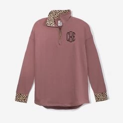 Monogrammed Quarter Zip Sweatshirt