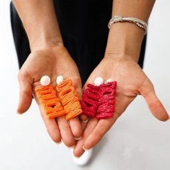 Touchdown Earrings 11 Touchdown Earrings -Fashion Clothing Store 0Rh red and orange touchdown earrings in pa