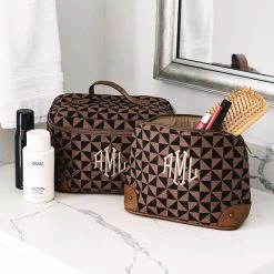 Monogrammed Vintage Train Case -Fashion Clothing Store 0XI black brown checker vintage cosmetic case and train case