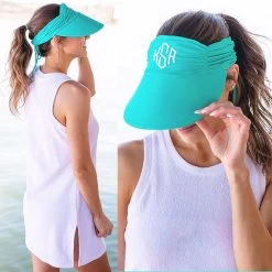 Monogrammed Swim Visor -Fashion Clothing Store 0wx mint swim visor split