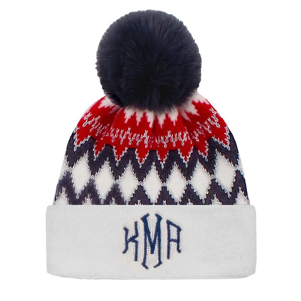 Monogrammed Pom Pom Beanie 1 Monogrammed Pom Pom Beanie