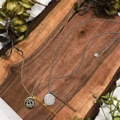 Monogrammed Proverbs 31 Necklace -Fashion Clothing Store 19n gold silver bible verse necklaces on wood