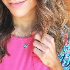 Monogrammed Dainty Necklace -Fashion Clothing Store 1Iv silver dainty layered necklace