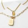 Monogrammed Tag Necklace