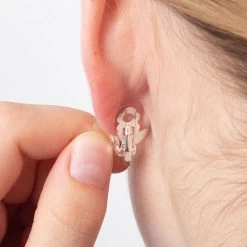 Monogrammed Clip On Earrings -Fashion Clothing Store 24S back of clip on earrings