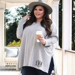 Monogrammed Oversized Tunic