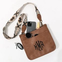 Monogrammed Saddlebag -Fashion Clothing Store 2AC aztec saddlebag flatlay