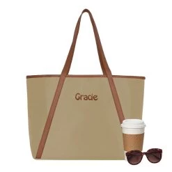 Monogrammed Nylon Tote Bag