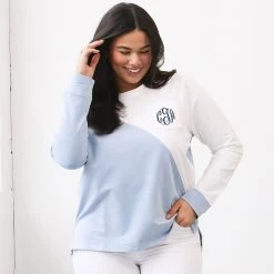 Monogrammed Colorblock Sweatshirt