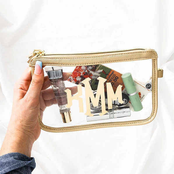 Monogrammed Clear Stadium Wristlet 3 Monogrammed Clear Stadium Wristlet - Image 3