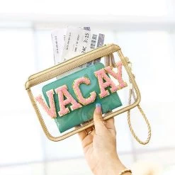 Monogrammed Clear Stadium Wristlet 9 Monogrammed Clear Stadium Wristlet -Fashion Clothing Store 2dg Monogrammed Clear Stadium Wristlet with v a c a y patches