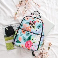 Monogrammed Neoprene Backpack -Fashion Clothing Store 2hI french floral neoprene backpack flatlay