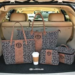 Monogrammed Dottie Weekender -Fashion Clothing Store 2kO dottie collection in trunk