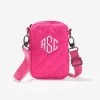 Monogrammed Quilted Phone Crossbody