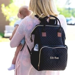 Monogrammed Diaper Backpack -Fashion Clothing Store 2yv black baby diaper bag with name