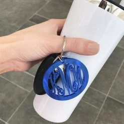 Acrylic Monogrammed Key Chain 9 Acrylic Monogrammed Key Chain -Fashion Clothing Store 2zD navy acrylic keychain and cup