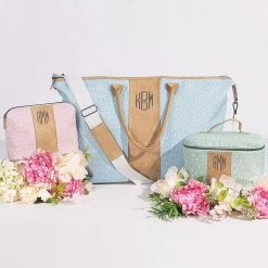 Monogrammed Dottie Train Case -Fashion Clothing Store 373 monogrammed dottie weekender train case and cosmetic case