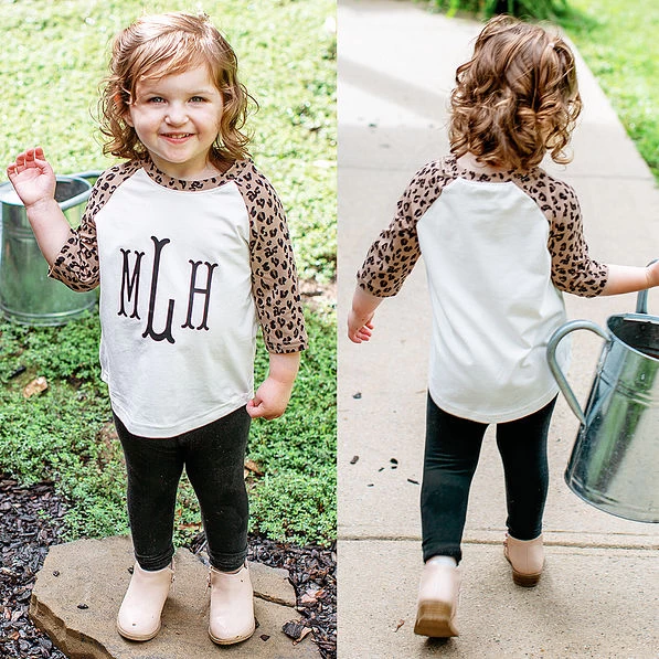 Monogrammed Kids Raglan Tunic 6 Monogrammed Kids Raglan Tunic - Image 6