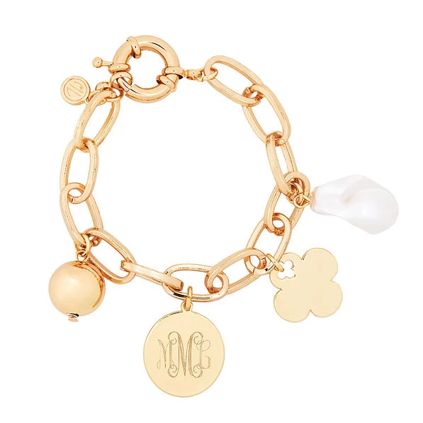 Monogrammed Charm Bracelet 1 Monogrammed Charm Bracelet