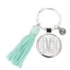 Monogrammed Tassel Key Chain