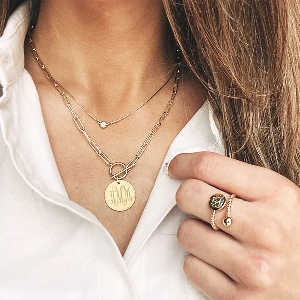 Monogrammed Pendant Necklace 5 Monogrammed Pendant Necklace - Image 5