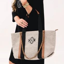 Monogrammed Charlotte Handbag -Fashion Clothing Store 3Bf monogrammed charlotte handbag in hands