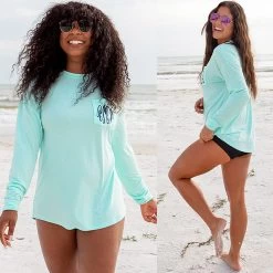 Monogrammed Sun Shirt 13 Monogrammed Sun Shirt -Fashion Clothing Store 3N9 mint monogrammed sun shirt on beach split image