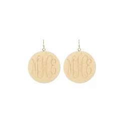 Monogrammed Brushed Drop Earrings