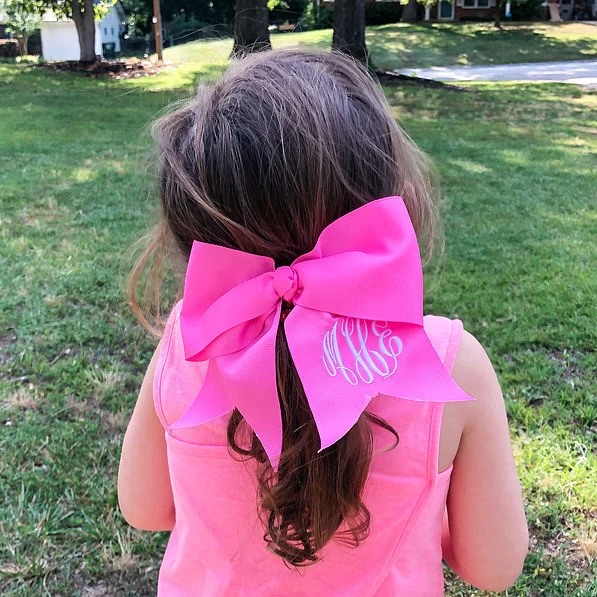 Monogrammed Girls Hair Bow 4 Monogrammed Girls Hair Bow - Image 4