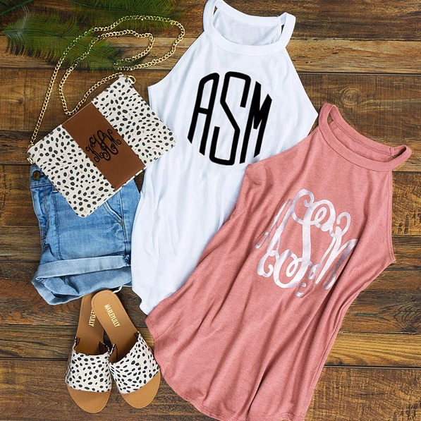 Monogrammed High Neck Tank Top 2 Monogrammed High Neck Tank Top - Image 2