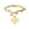 Monogrammed Cross Pendant Bracelet