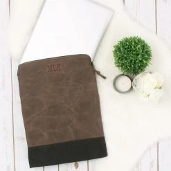 Monogrammed Waxed Canvas Laptop Case -Fashion Clothing Store 4Wl laptop sleeve with laptop