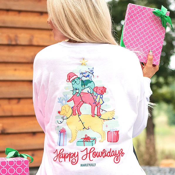 Monogrammed Happy Howlidays T-Shirt 3 Monogrammed Happy Howlidays T-Shirt - Image 3