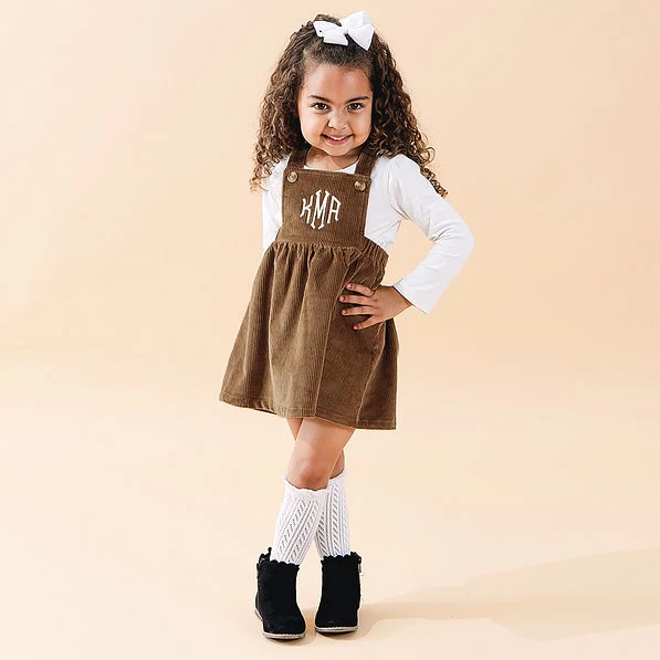 Monogrammed Kids Overall Dress 2 Monogrammed Kids Overall Dress - Image 2