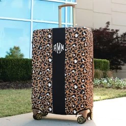 Monogrammed Luggage Cover -Fashion Clothing Store 4mY cheetah suitecase cover on checked luggaage