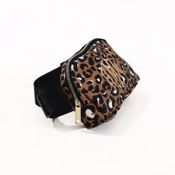 Monogrammed Belt Bag -Fashion Clothing Store 4mZ side gold zipper monogrammed leopard belt bag
