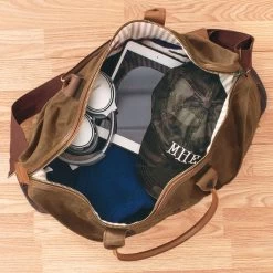 Personalized Waxed Canvas Weekender -Fashion Clothing Store 4vw inside of sp23 waxed canvas weekender