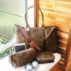 Personalized Waxed Canvas Weekender -Fashion Clothing Store 4vw sp3 waxed canvas travel bag collection