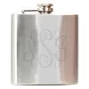 Monogrammed Silver Flask