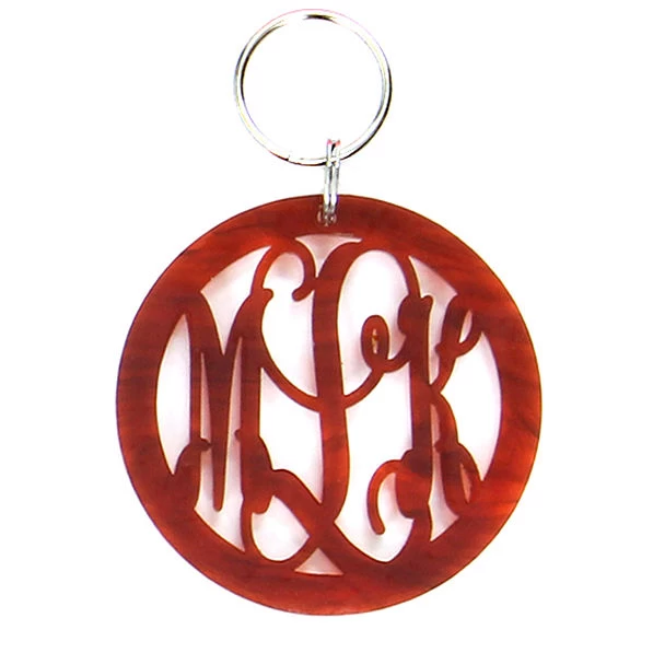 Acrylic Monogrammed Key Chain 1 Acrylic Monogrammed Key Chain