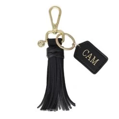 Monogrammed Tassel Key Fob