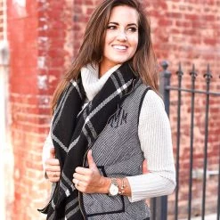Monogrammed Herringbone Vest -Fashion Clothing Store 59ce54fac22f44.42622742