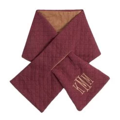 Monogrammed Reversible Quilted Scarf