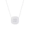 Monogrammed Square Pave Necklace