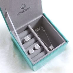 Monogrammed Square Pave Necklace -Fashion Clothing Store 5a0c974246bb65.06009736