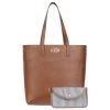 Monogrammed Leather Tote Bag