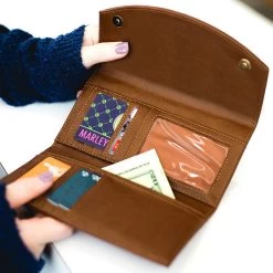 Monogrammed Leather Wallet -Fashion Clothing Store 5a6f84eb246018.03267149