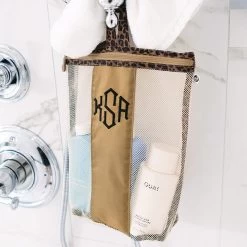 Monogrammed Shower Bag 9 Monogrammed Shower Bag -Fashion Clothing Store 5iQ leopard packable hanging shower bag close up