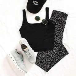 High Rise Leggings -Fashion Clothing Store 5zj datrk leopard high rise leggings flatlay